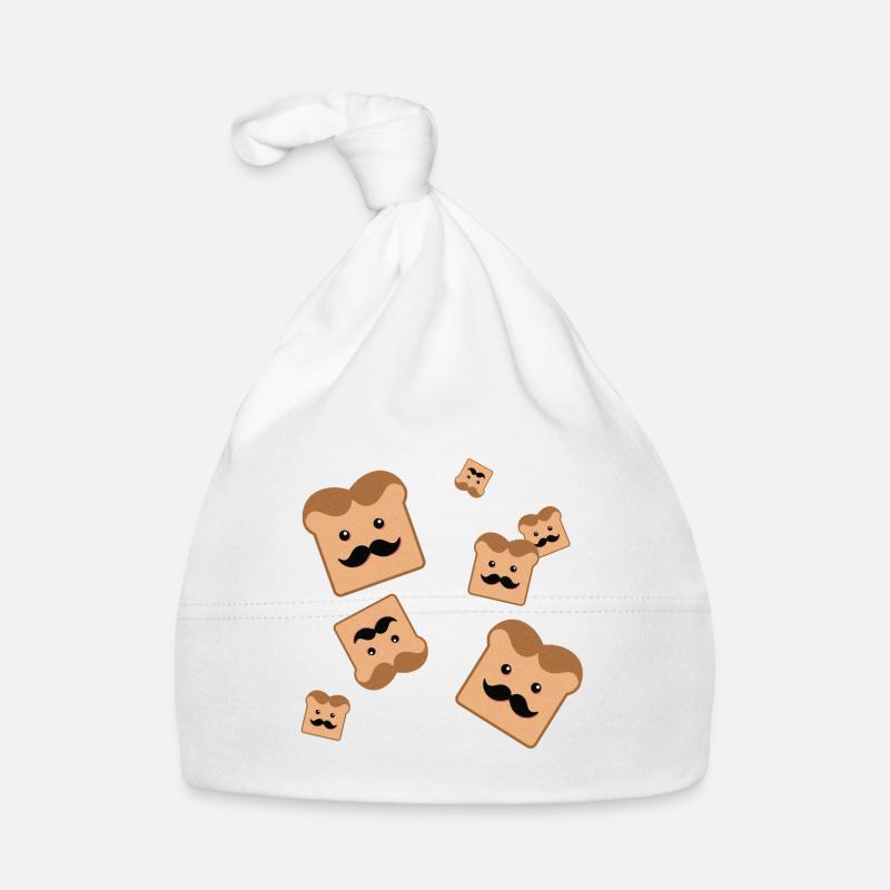 Toast mit Schnurrbart Baby Bio-Mütze