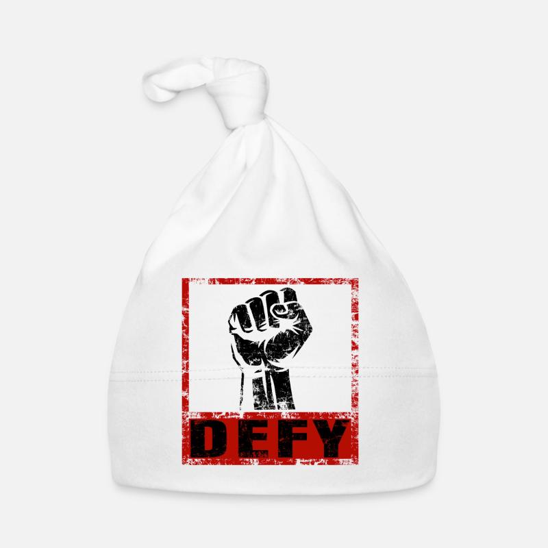Solide et clair – T-shirt DEFY - Bonnet bio Bébé - blanc