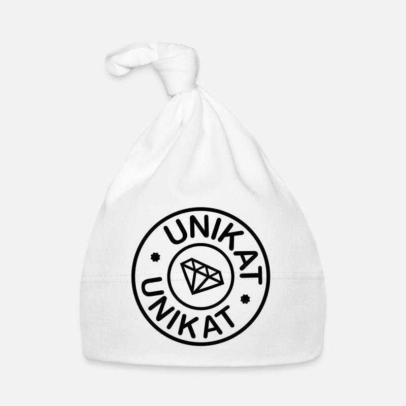 Unique with Diamond - Organic Baby Cap - white