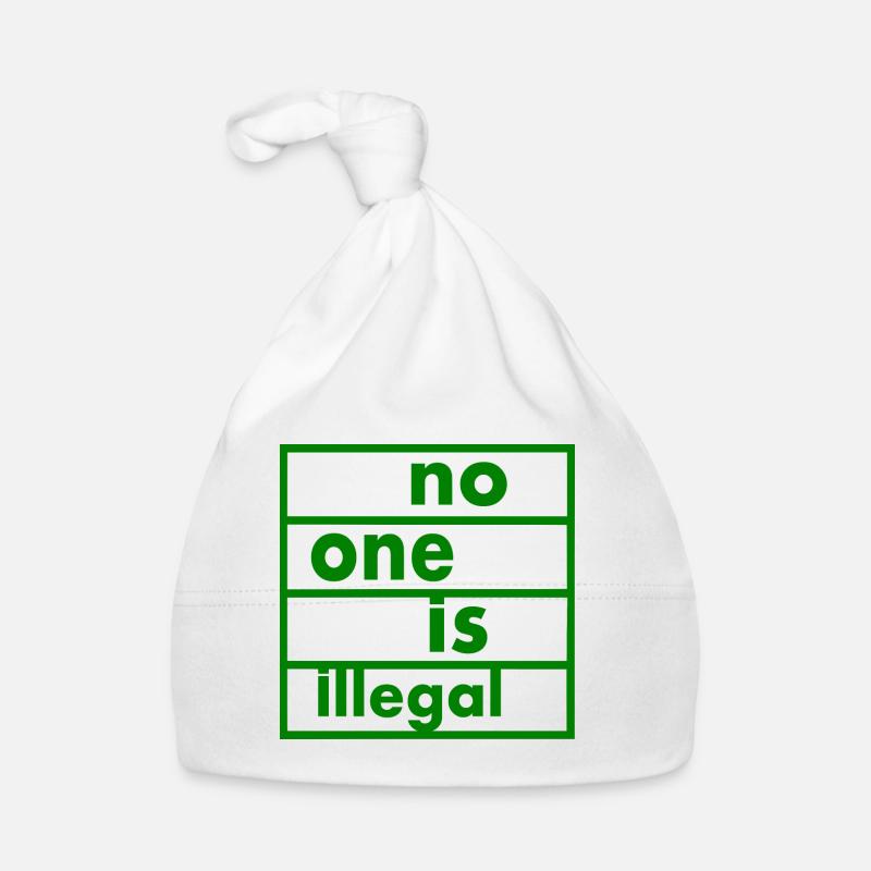 No one is illegal Organic Baby Cap