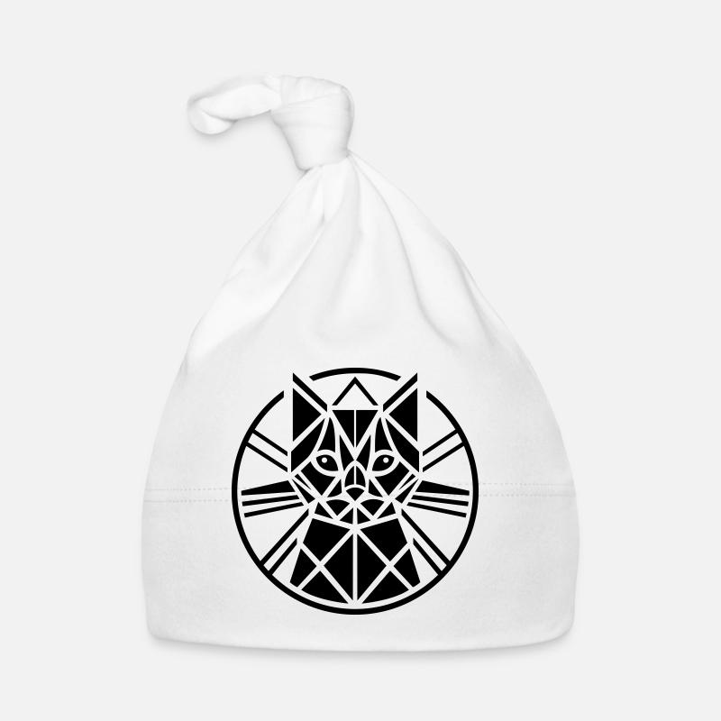 Chat Artéfact Motif Abstrait Bonnet bio Bébé