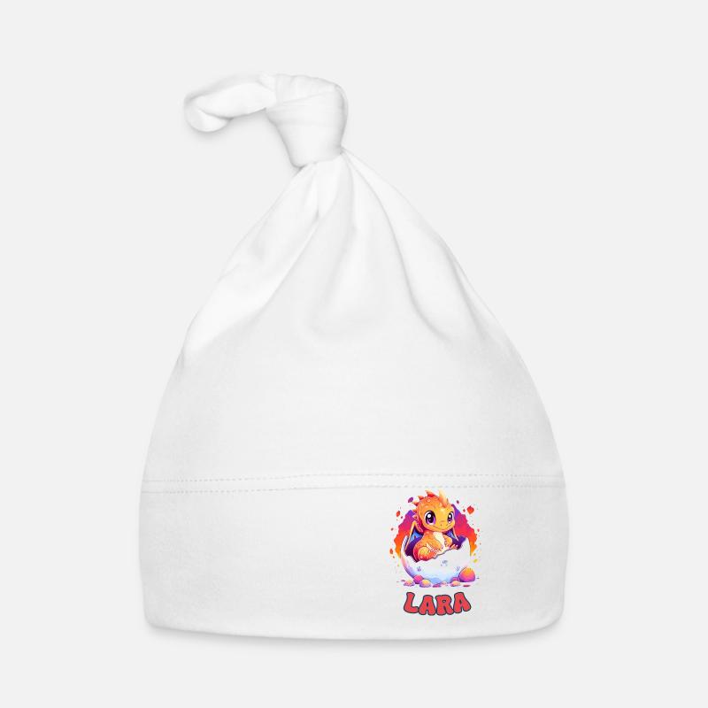 Lara - Drache - Name Baby Bio-Mütze