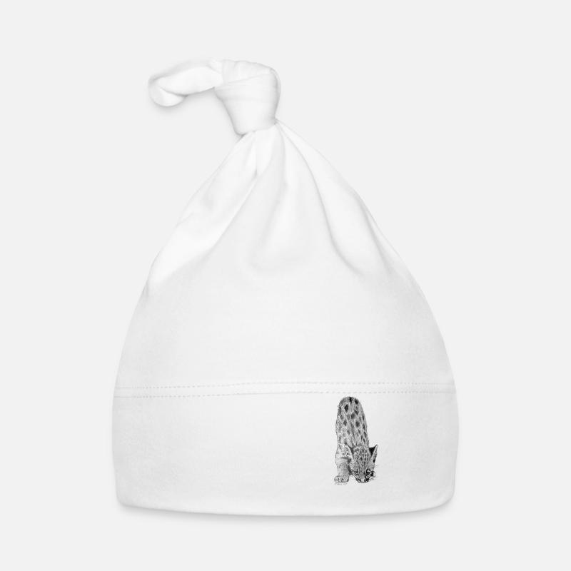 Lion de montagne - Bonnet bio Bébé - blanc