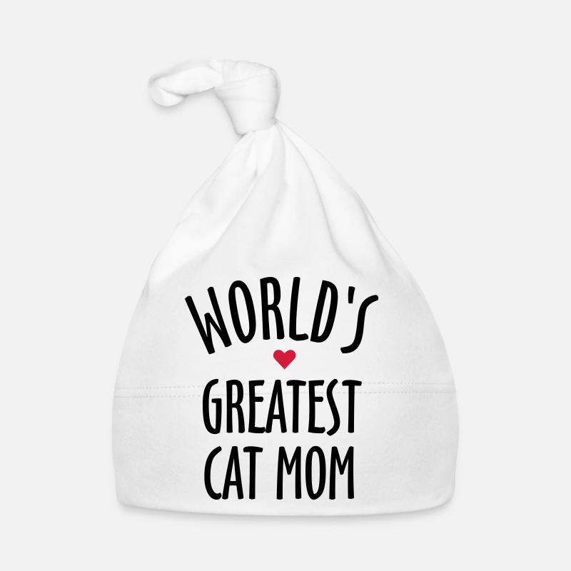 World's Greatest Cat Mom - Bonnet bio Bébé - blanc