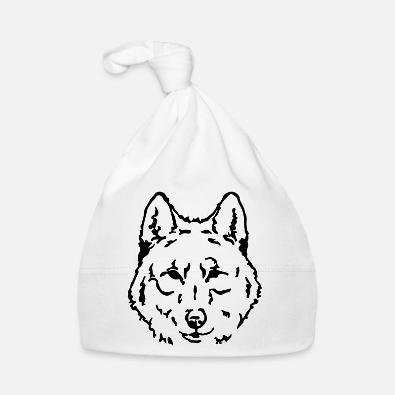 wolf face Baby Bio-Mütze