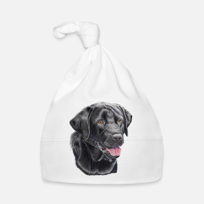 Labrador Retriever schwarz P Baby Bio-Mütze