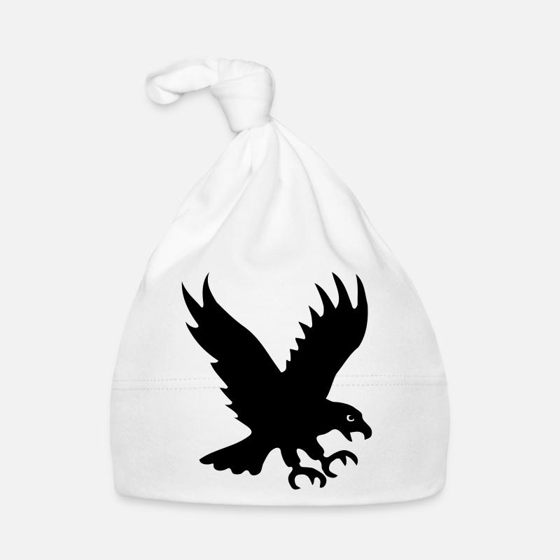 eagle bird of prey predator wild wings feather Organic Baby Cap