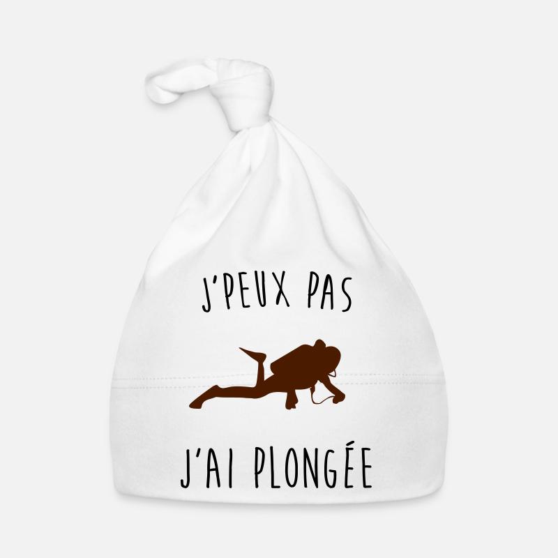 j'peux pas j'ai plongée - Bonnet bio Bébé - blanc