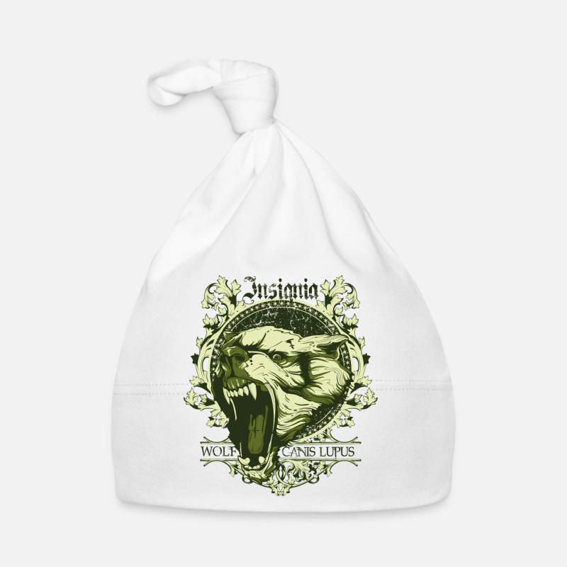 insignia wolf canis lupus Baby Bio-Mütze
