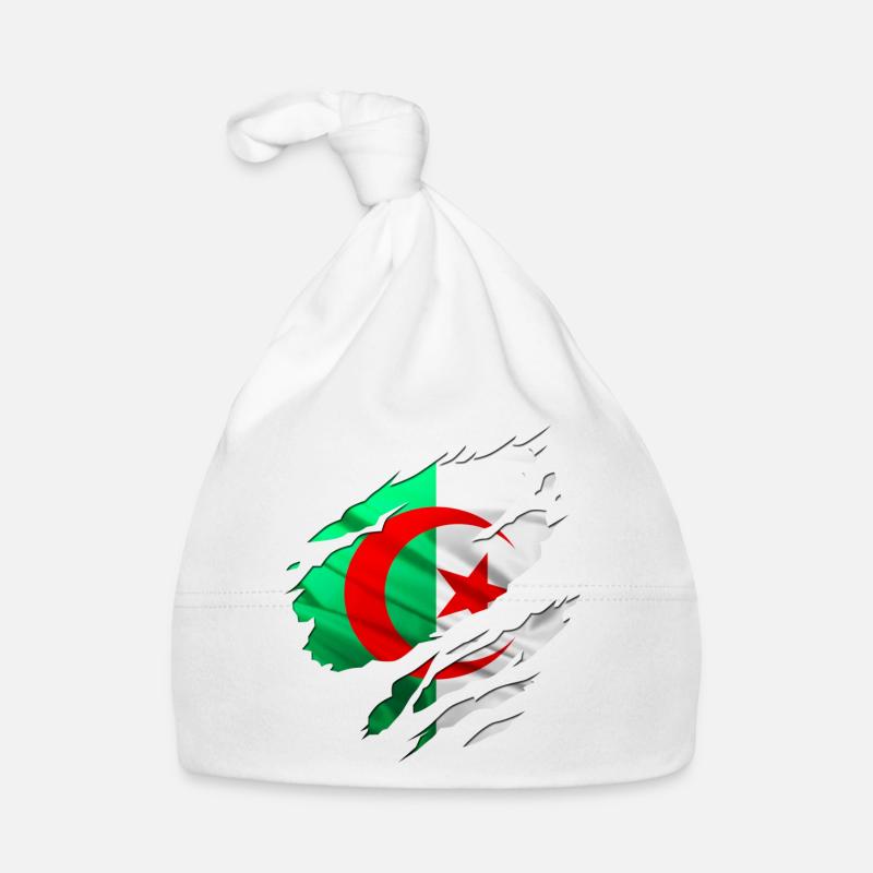afrique algerie arabe - Bonnet bio Bébé - blanc