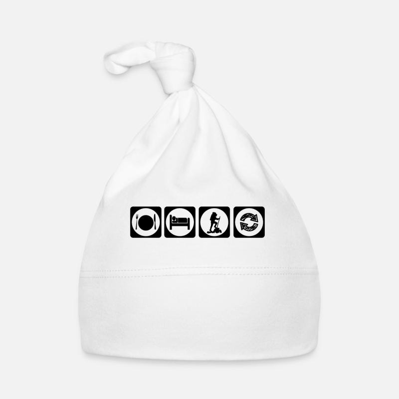 gift poison eat sleep repeat hike hike hiking Organic Baby Cap