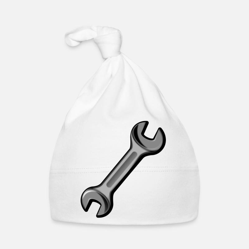 Tool key / Tool - Organic Baby Cap - white