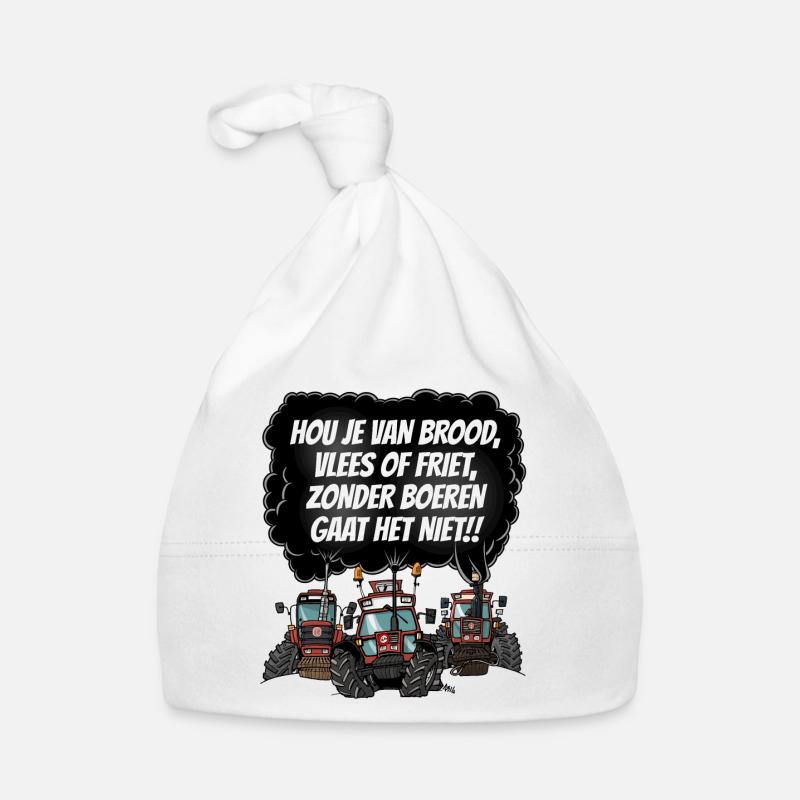 tshirt pain 3x marron - Bonnet bio Bébé - blanc