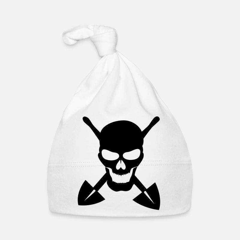 Skull digging shovel scoop gift idea Organic Baby Cap