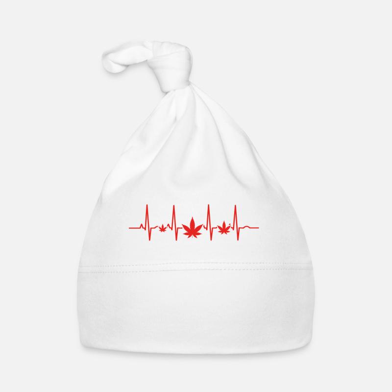 Heartbeat heart ekg evolution human reggea jamaica Organic Baby Cap