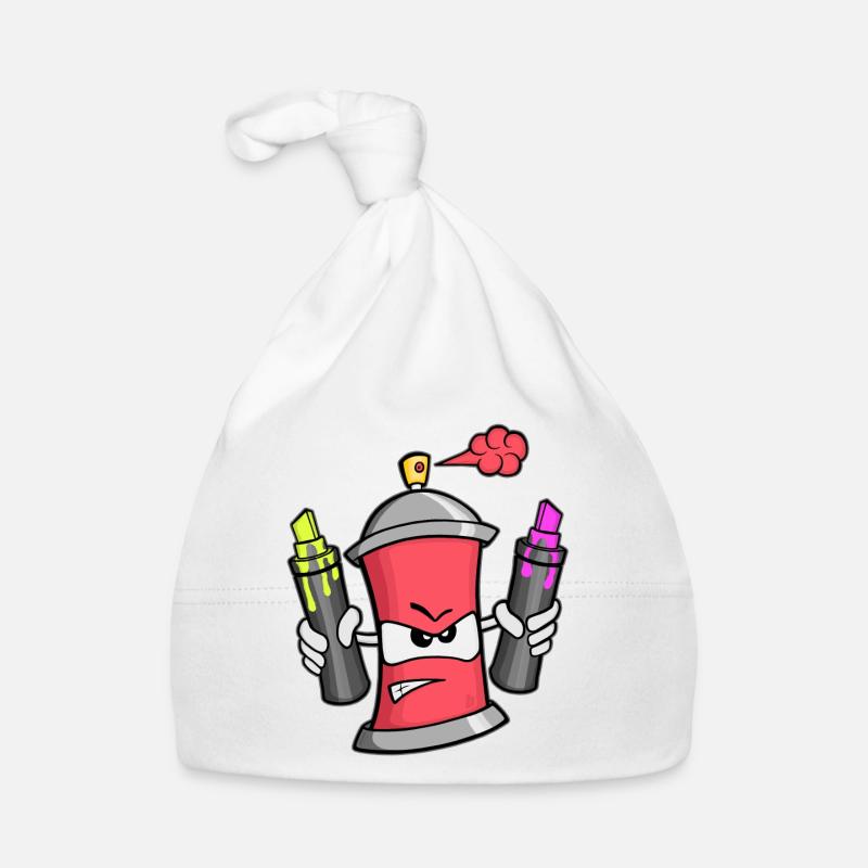 Graffiti Spray Can (red) Baby Bio-Mütze