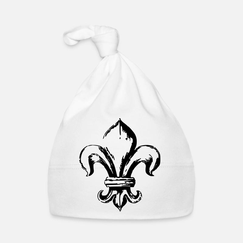symbole roi de france - Bonnet bio Bébé - blanc