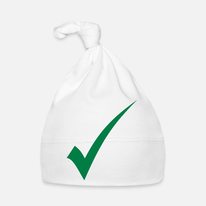 Green hook check Organic Baby Cap