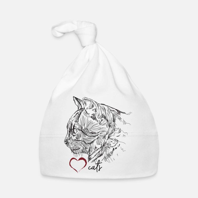 cat face Organic Baby Cap