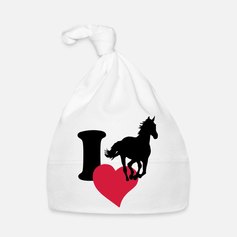 I love horses - J'adore les chevaux Bonnet bio Bébé