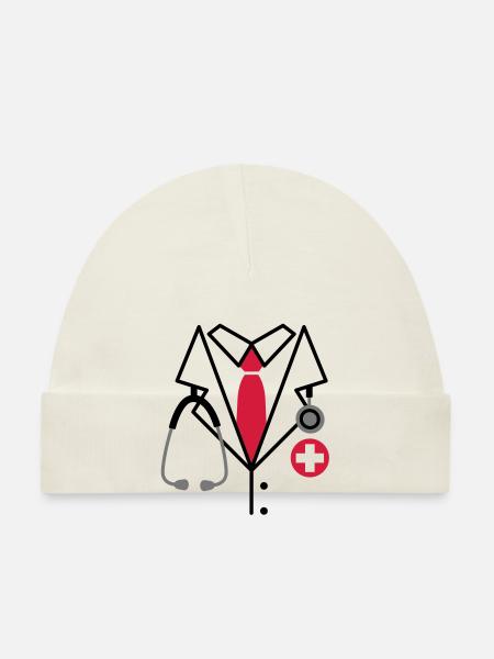 Doctor - Organic Baby Cap - white - Front