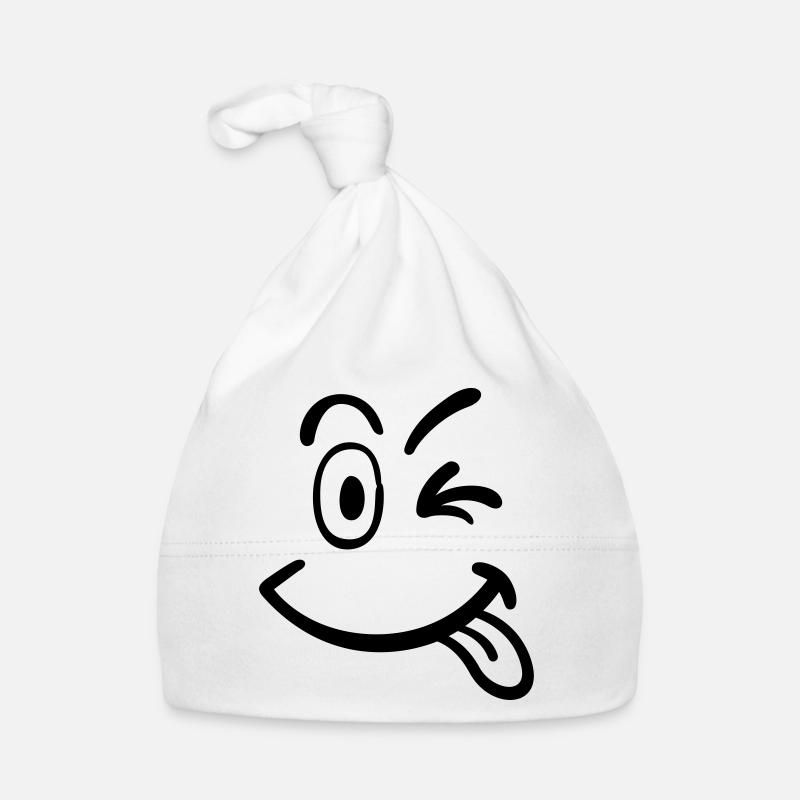 smiley face Organic Baby Cap