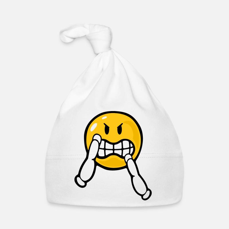 Smiley Kung Fu - Bonnet bio Bébé - blanc