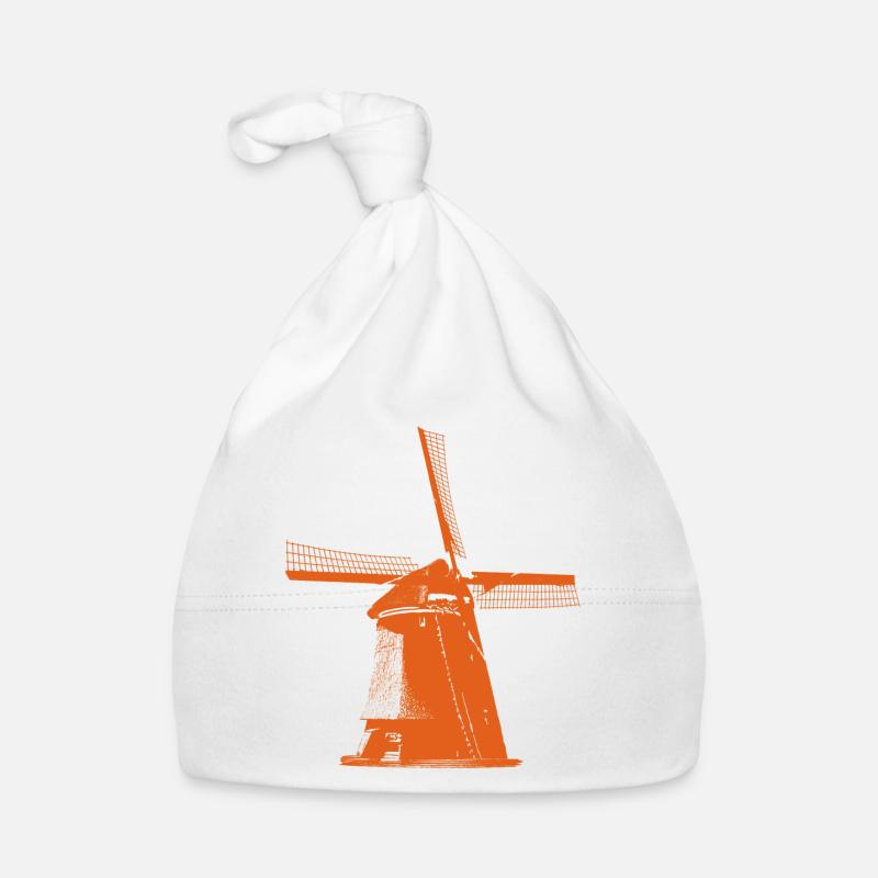 Moulin à vent Pays-Bas Bonnet bio Bébé