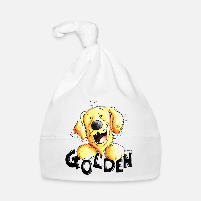 Lustiger Golden Retriever Baby Bio-Mütze