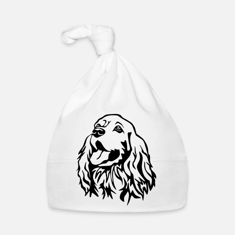 Tête de Cocker Spaniel Bonnet bio Bébé