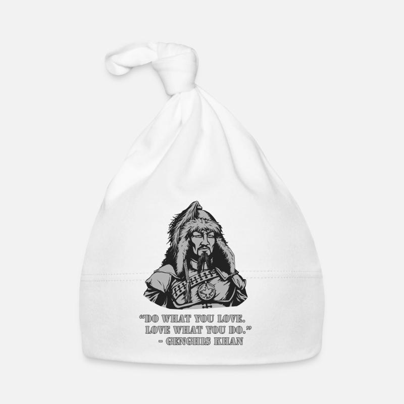 Citation de Gengis Khan - Bonnet bio Bébé - blanc