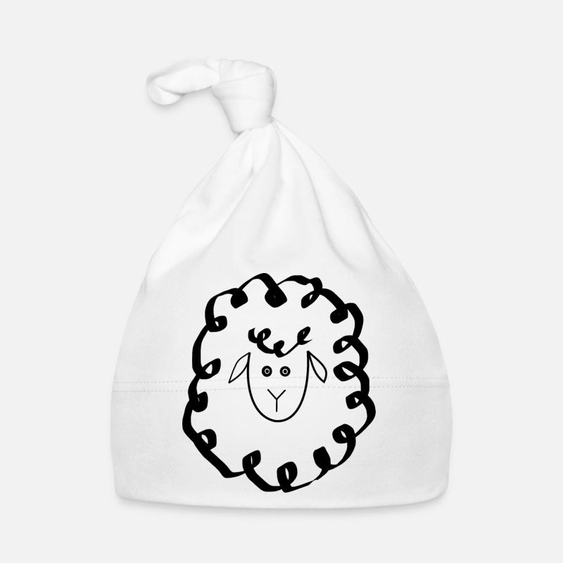 Mouton Mouton Agneau - Bonnet bio Bébé - blanc
