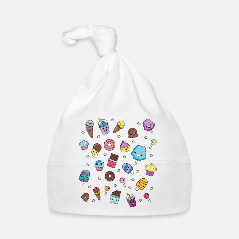 Kawaii doodle - sweets Organic Baby Cap