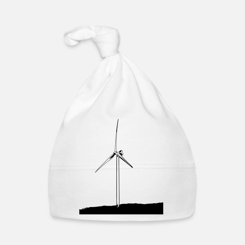 windmill - Organic Baby Cap - white