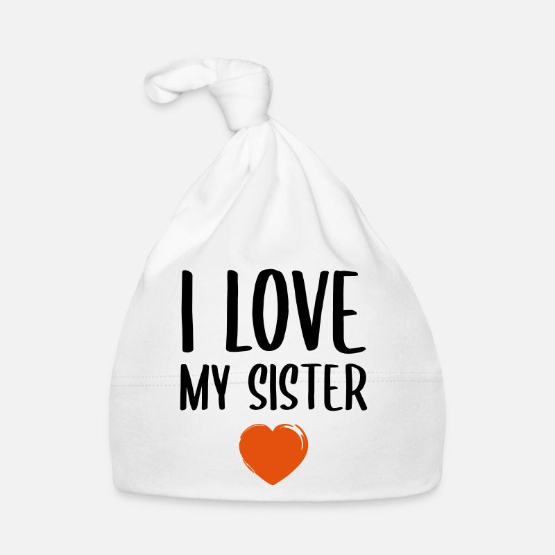 J'aime ma soeur - Bonnet bio Bébé - blanc