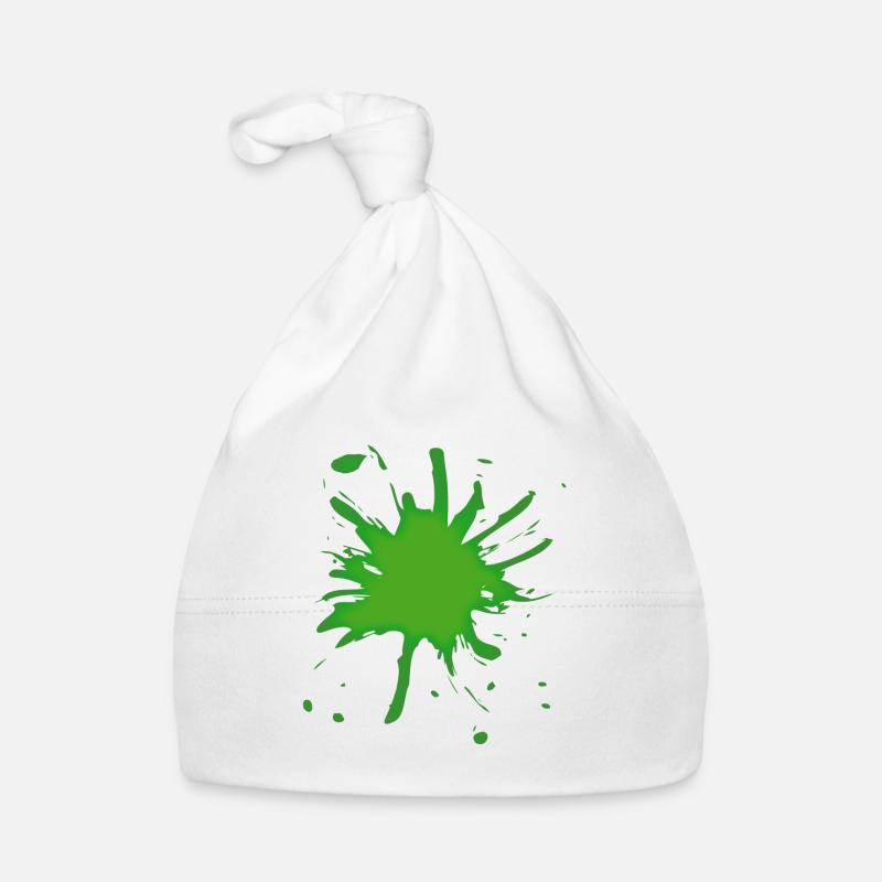 Farbklecks grün 3D Baby Bio-Mütze