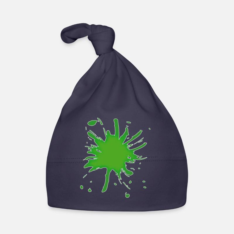 Splash de couleur verte 3D Bonnet bio Bébé