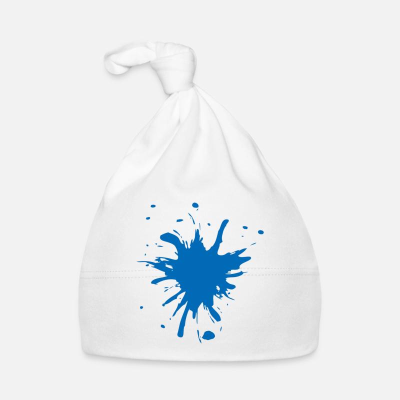 Splash of blue paint Organic Baby Cap
