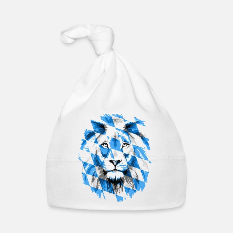 Lion de Bavière - Bonnet bio Bébé - blanc