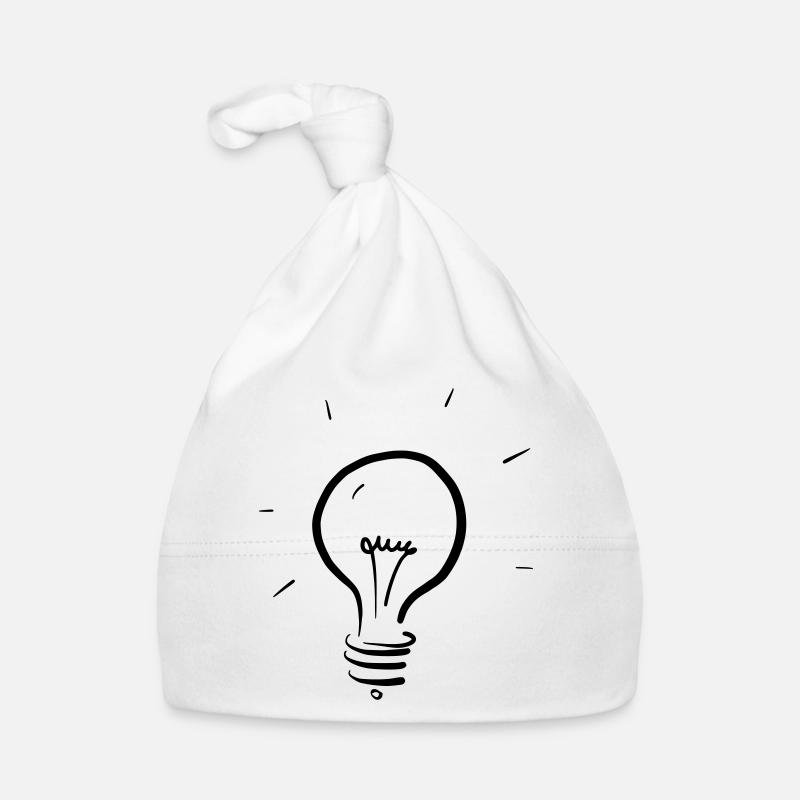 Lightbulb - Organic Baby Cap - white