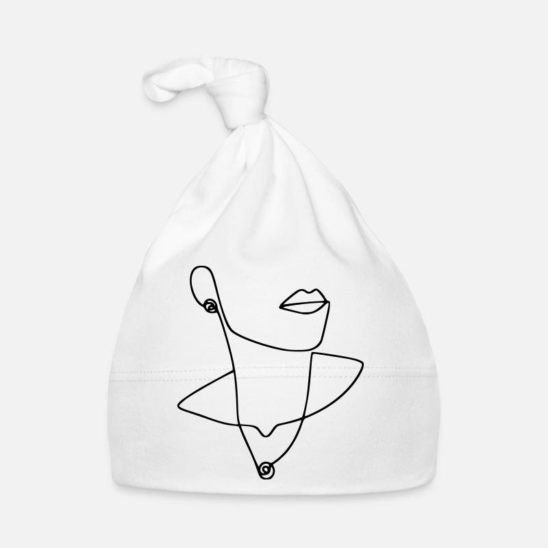 Frau mit Kette Kunst Geschenk Geschenkidee Baby Bio-Mütze