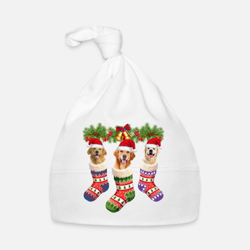 Christmas Dogs Organic Baby Cap