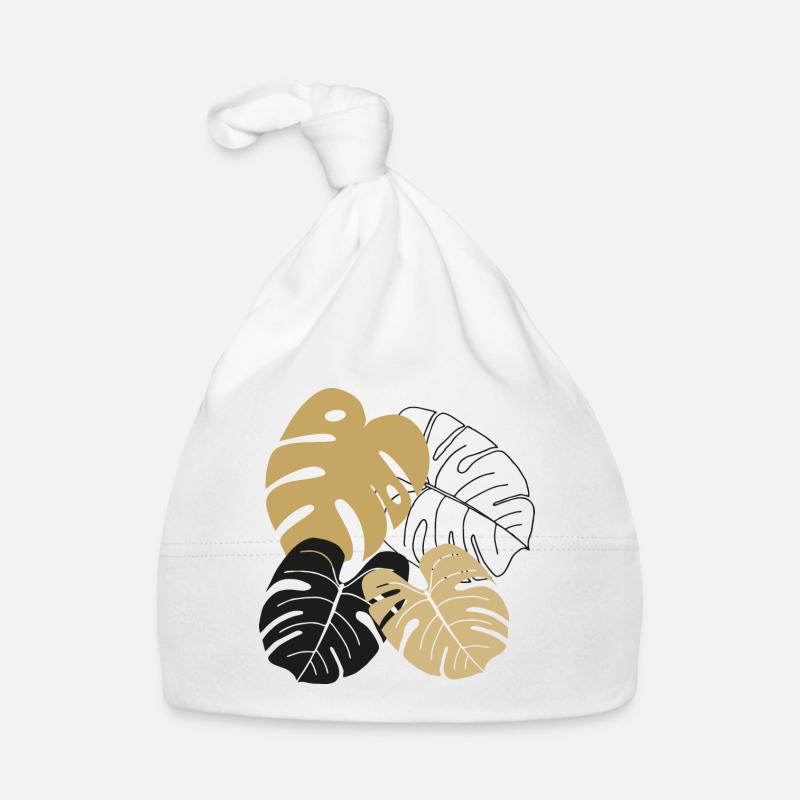 Monstera quitte le dessin au trait Bonnet bio Bébé