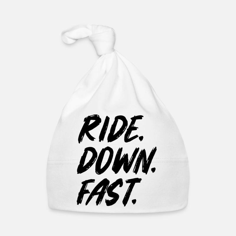 ride down fast Downhill Spruch Downhill Baby Bio-Mütze