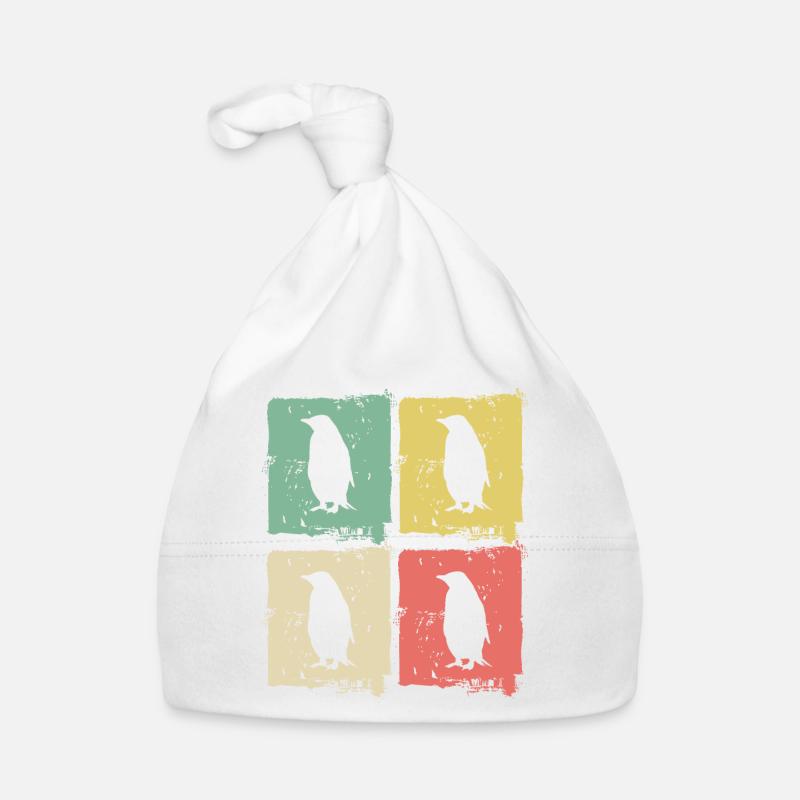 Pinguin Pinguine Tier Eis Kinder Retro Geschenk Baby Bio-Mütze