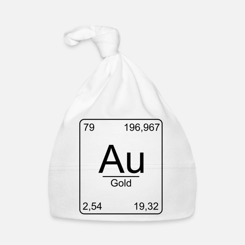 Gold, Periodic Table, Chemistry, Physics, Element Organic Baby Cap