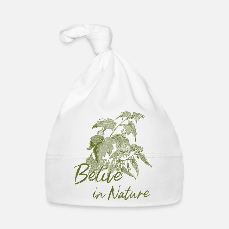 Je crois en la nature - Bonnet bio Bébé - blanc