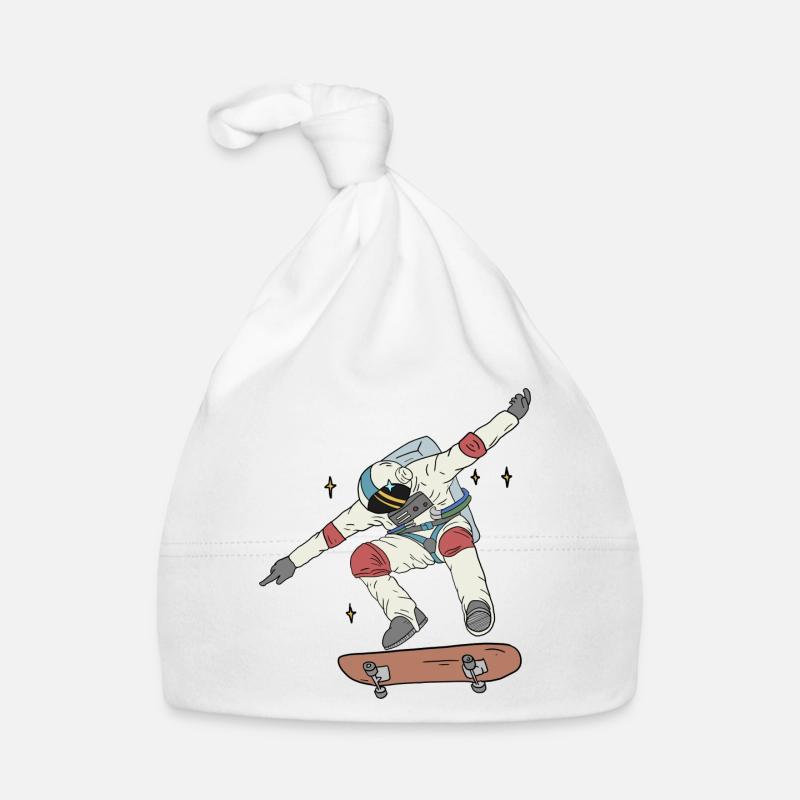 Astronaut Skater Space Skateboard Geschenk Baby Bio-Mütze