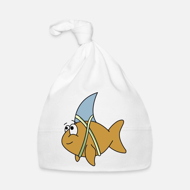 Fish with shark fin Organic Baby Cap