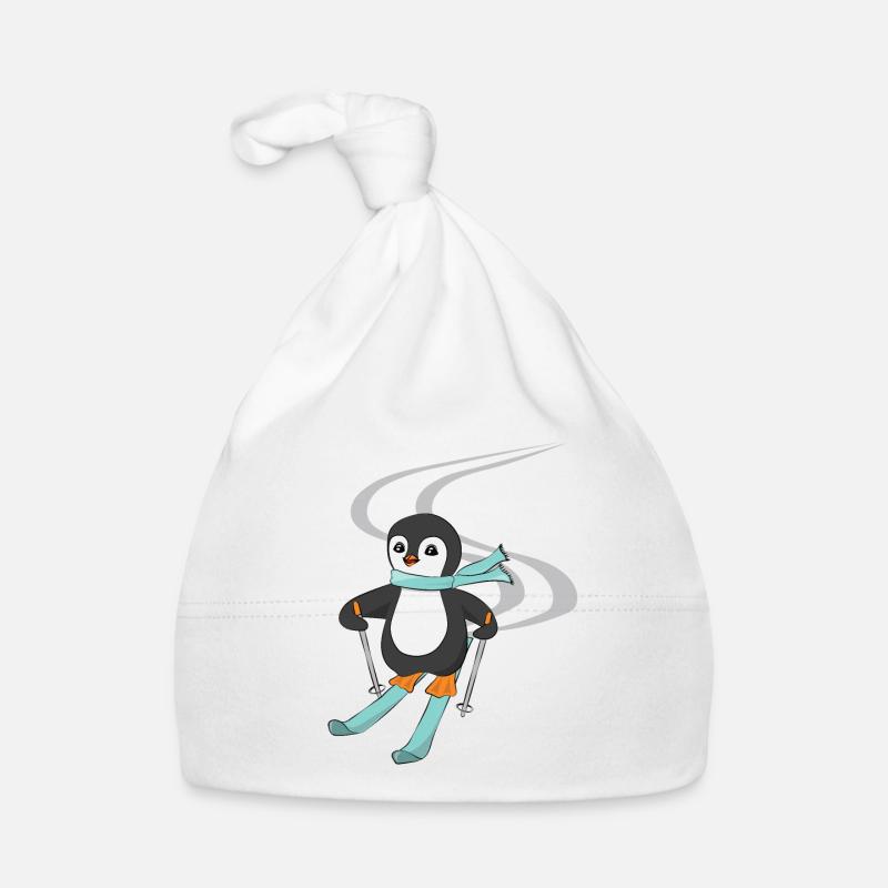 Ski Pinguin Skischule KinderLehrer Baby Bio-Mütze